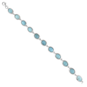 Aquamarine Sterling Silver Bracelet "Token Of Love"