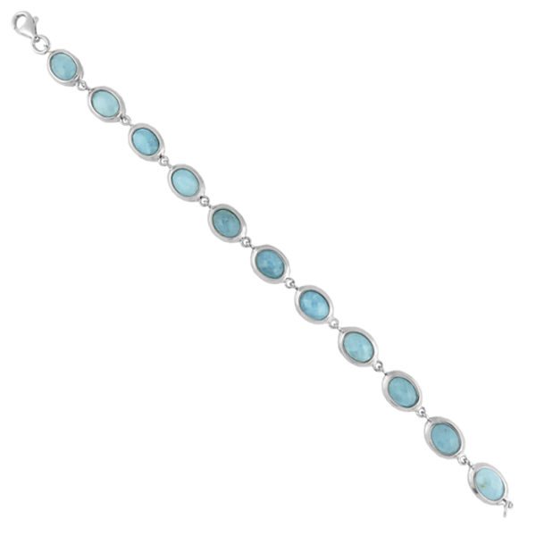Aquamarine Sterling Silver Bracelet "Token Of Love"