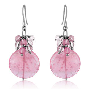 Sterling Silver Rose Quartz  "Divine" Earrings