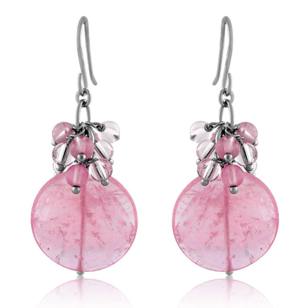 Sterling Silver Rose Quartz  "Divine" Earrings