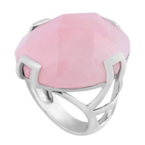 Sterling Silver Rose Quartz  "Love Attraction" Ring