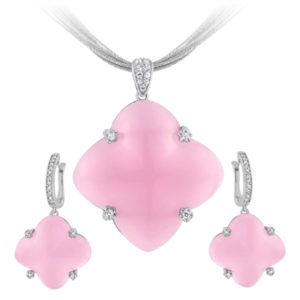 Sterling Silver Rose Quartz "Star of Love" Set