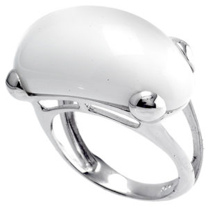 Sterling Silver White "Abstract" Ring