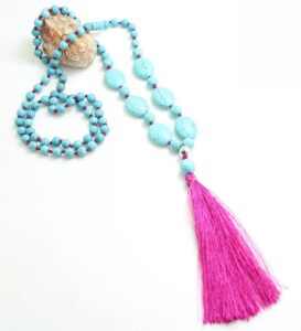 TURQUOISE KNOTTED MALA