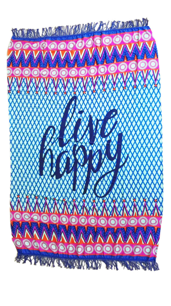 Live Happy Towel Blanket