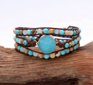 Handmade Blue Druzy Bracelet
