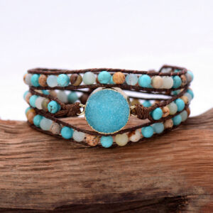 Handmade Blue Druzy Bracelet