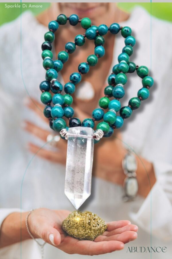 Zoisite and Clear Quartz Necklace