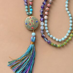 Handmade Unstoppable Mala – 108 Gemstone Beads for Strength & Resilience