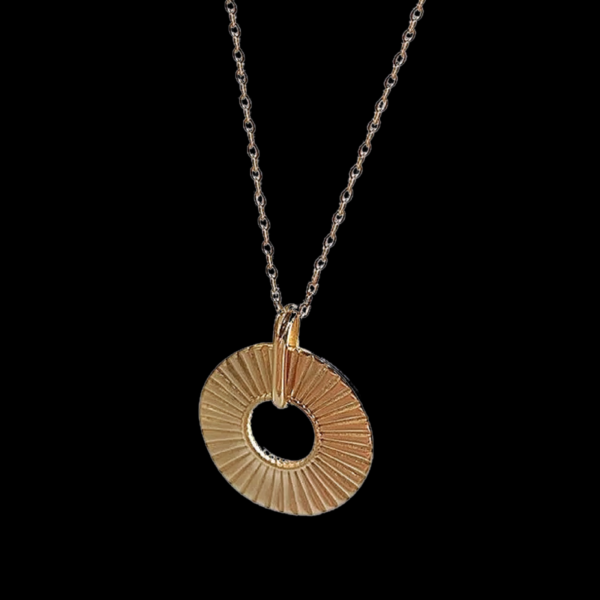 Minimalist 18K Gold Filled Necklace on Display