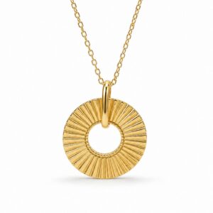 18K Gold Filled Fortune Necklace Lucky Charm Amulet Pendant on Adjustable Chain