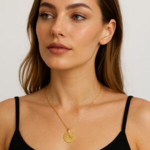 18K Gold Filled Fortune Necklace Lucky Charm Amulet
