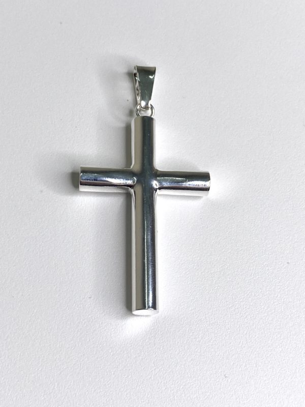 Sterling Silver Tubular Cross Pendant - Image 6