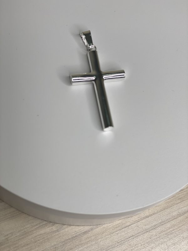 Sterling Silver Tubular Cross Pendant - Image 3