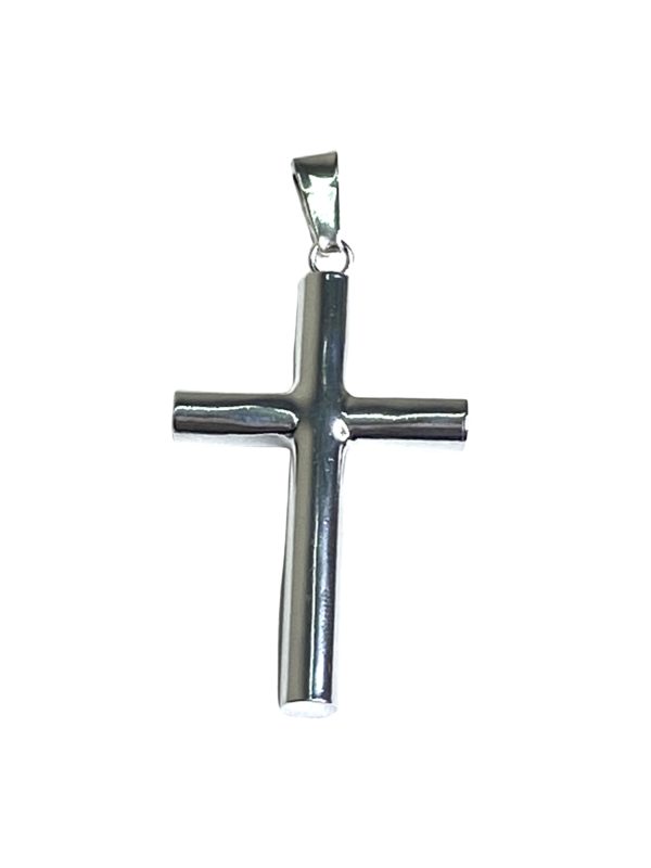 Sterling Silver Tubular Cross Pendant - Image 7