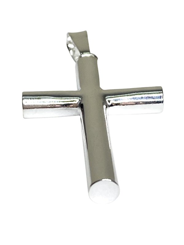 Sterling Silver Tubular Cross Pendant - Image 8