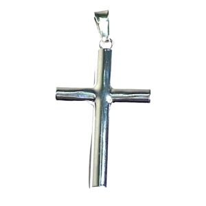 Sterling Silver Tubular Cross Pendant