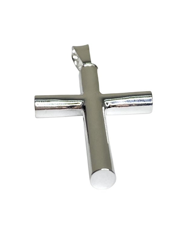 Sterling Silver Tubular Cross Pendant - Image 10