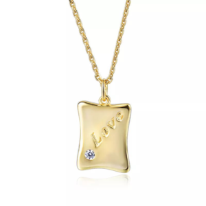 Love Gold Necklace ~ Dainty Necklace • Minimalist Necklace • Sterling Silver Necklace • Gift for her