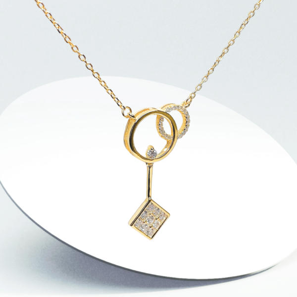 Sterling Silver Goddess Necklace, 14K Gold Plated - Image 5