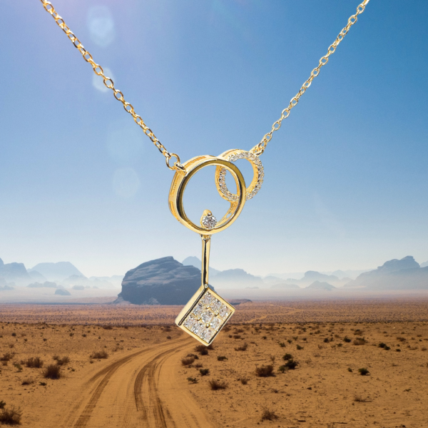 Sterling Silver Goddess Necklace, 14K Gold Plated - Image 9