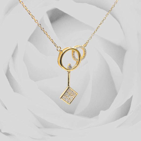 Sterling Silver Goddess Necklace, 14K Gold Plated - Image 11