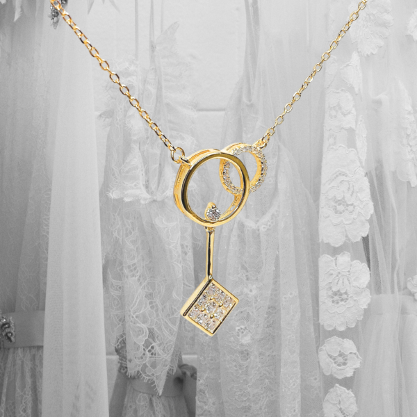 Sterling Silver Goddess Necklace, 14K Gold Plated - Image 12