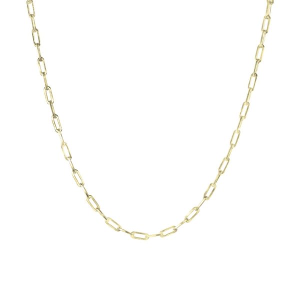 Gold Paper Clip Chain - Solid 925 Sterling Silver - Image 3