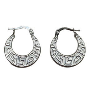 925 Sterling Silver Greek Style Earrings