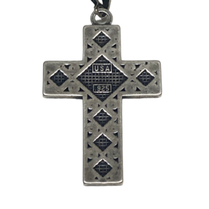 Sterling Silver Cross Pendant, Antique Silver Finish