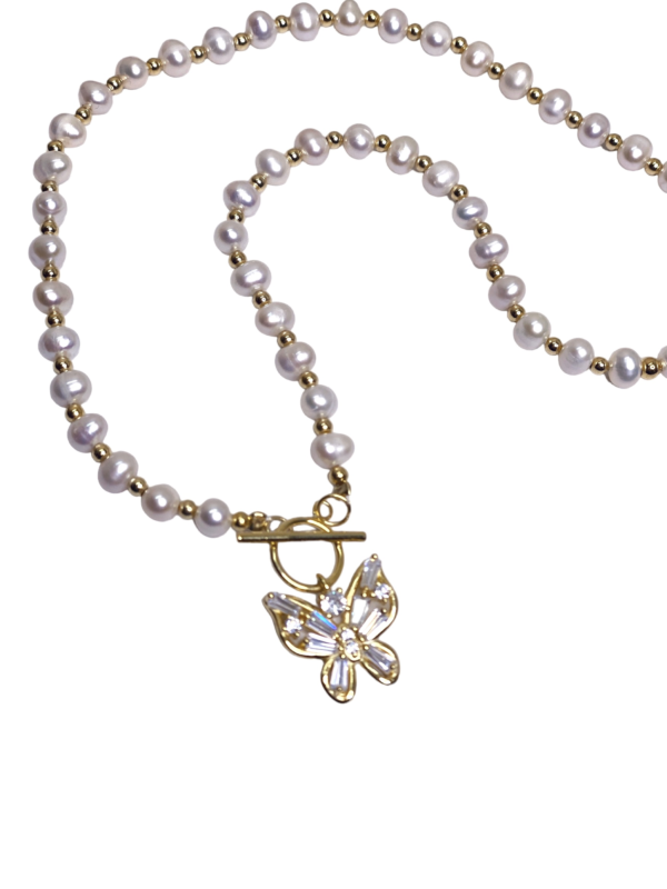 Butterfly Freshwater Bliss Pearl Necklace - Image 6