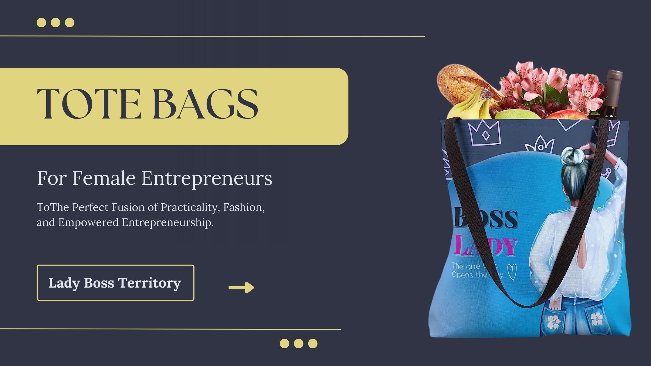 Boss Lady Tote Bag - Empowering Female Entrepreneurs