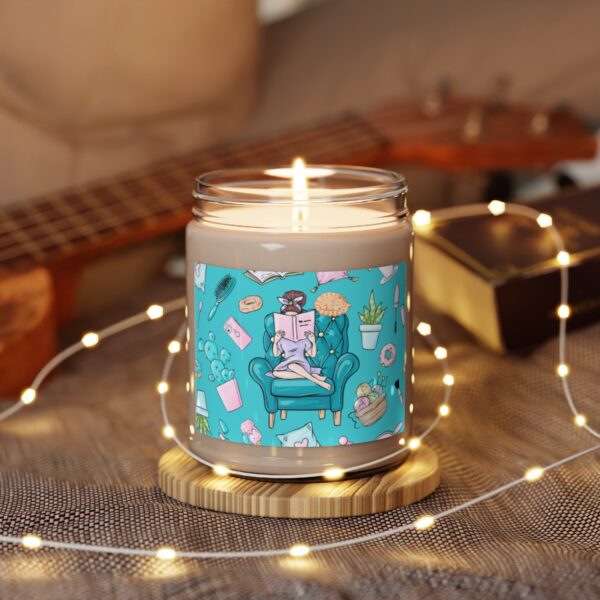 Chic Boss Lady Candle Creating a Cozy Ambiance in a Living Room