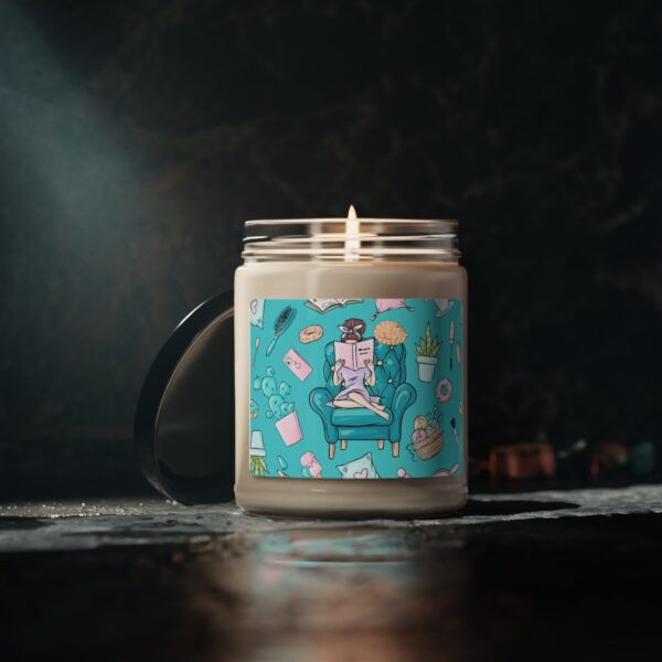 Chic Boss Lady Candle in a Reading Nook - Enhancing the Ambiance