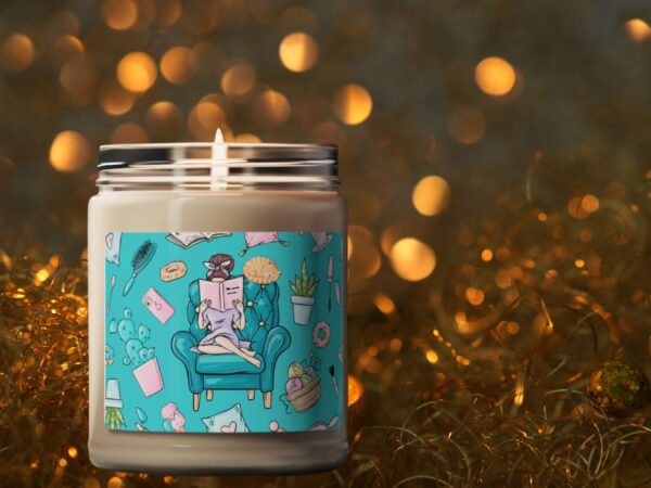 Elegant scented candle packaged as a gift