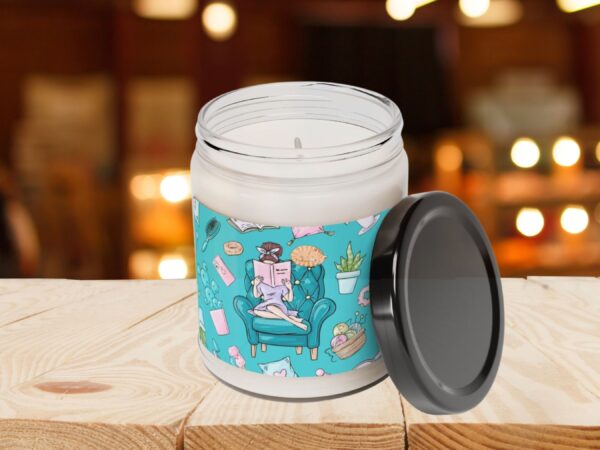 Handcrafted scented candle with custom label