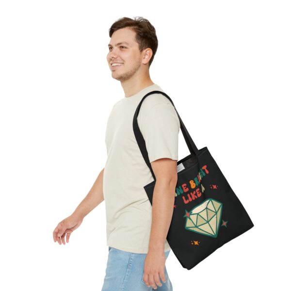 The Shine Bright Like a Diamond Retro Tote Bag: Uniting Teams in Style - Image 4