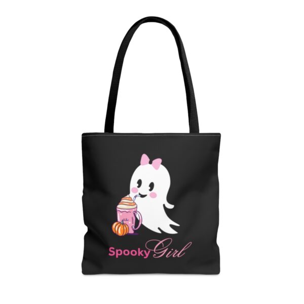 Spooky Girl tote bag, Halloween Trick or treat bag, Reusable Shopping Bag - Image 9