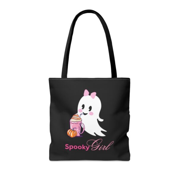 Spooky Girl tote bag, Halloween Trick or treat bag, Reusable Shopping Bag - Image 10