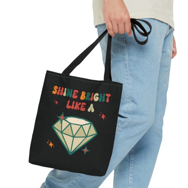 The Shine Bright Like a Diamond Retro Tote Bag: Uniting Teams in Style - Image 8