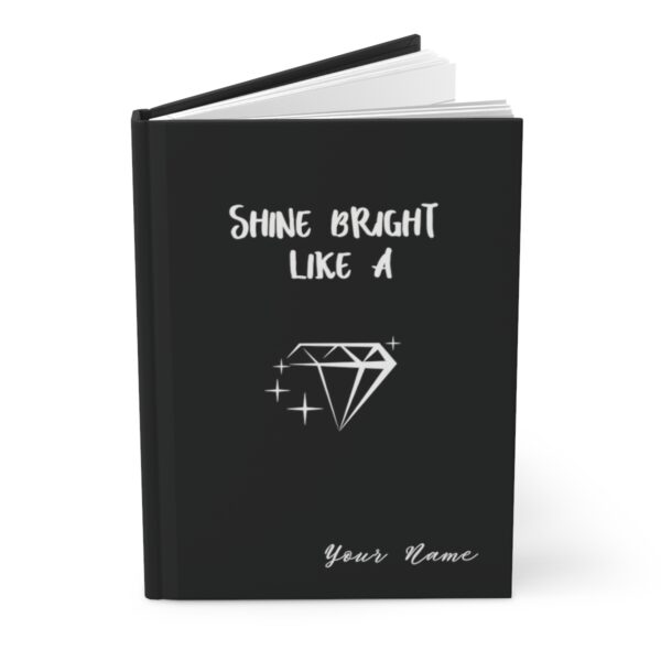 Personalized Journal Inspirational Customized Journal Shine Bright Team  Like a Diamond Journal Gift matte hardcover Team Journal - Image 3