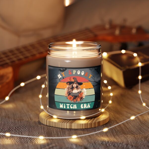 Candle party favor Spooky home decor Spooky basket for her Bad witch vibes halloween candle era natural scented candles witchy decor - Image 3