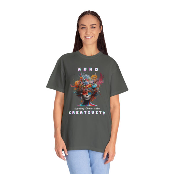 ADHD Shirt Adult adhd made by an ADHDer Comfort Color 1717 shirt adhd Shirt creative mind tee adhd organization Mental Health Tee - Image 4