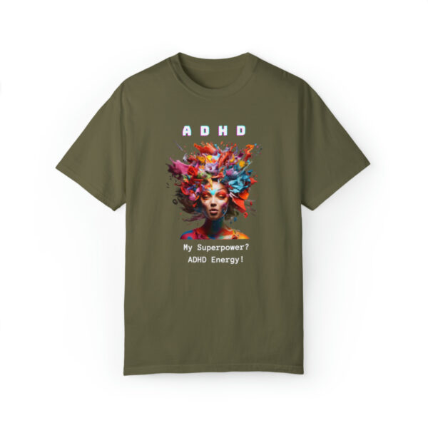 ADHD Shirt Adult adhd made by an ADHDer Comfort Color 1717 shirt adhd Shirt creative mind tee adhd organization Mental Health Tee - Image 5