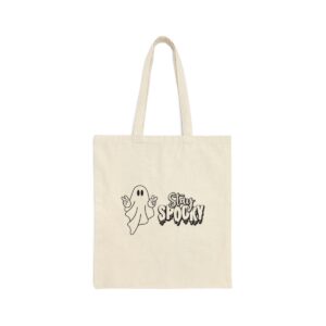 Spooky tote bag, Ghost tote bag, Ghost Bag, Halloween Bag, Boho Tote Bag, Gift for her, Halloween Decor, Spooky Season, Trick or treat