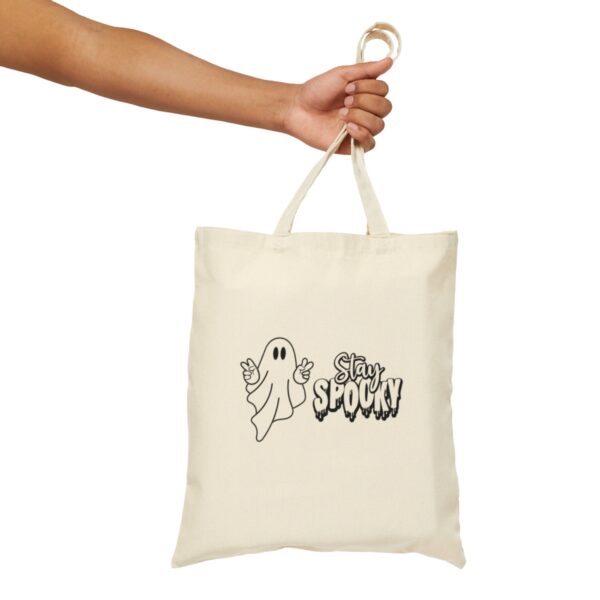Spooky tote bag, Ghost tote bag, Ghost Bag, Halloween Bag, Boho Tote Bag, Gift for her, Halloween Decor, Spooky Season, Trick or treat - Image 5