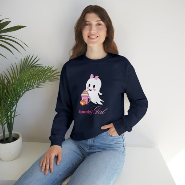 Navy Ghost Sweatshirt - Classic Halloween fashion.