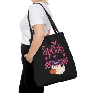 Spooky tote bag, Spooky Season tote bag, Spooky kids halloween ghost tote bag, spooky girl, reusable shopping bag, trick or treat bag, party