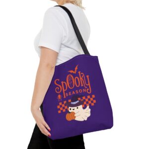 Halloween Inspired Spooky Season Tote Bag, Spooky Season Tote Bag Purple