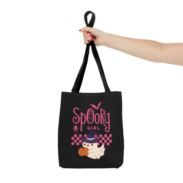 Spooky tote bag, Spooky Season tote bag, Spooky kids halloween ghost tote bag, spooky girl, reusable shopping bag, trick or treat bag, party - Image 7